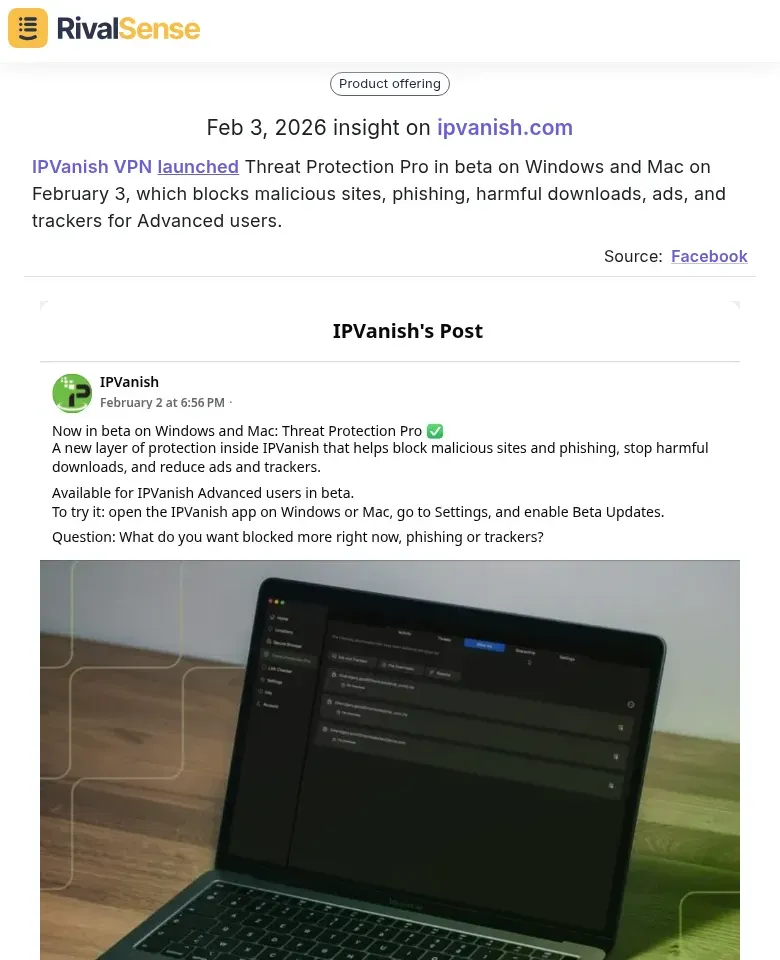 IPVanish Threat Protection Pro