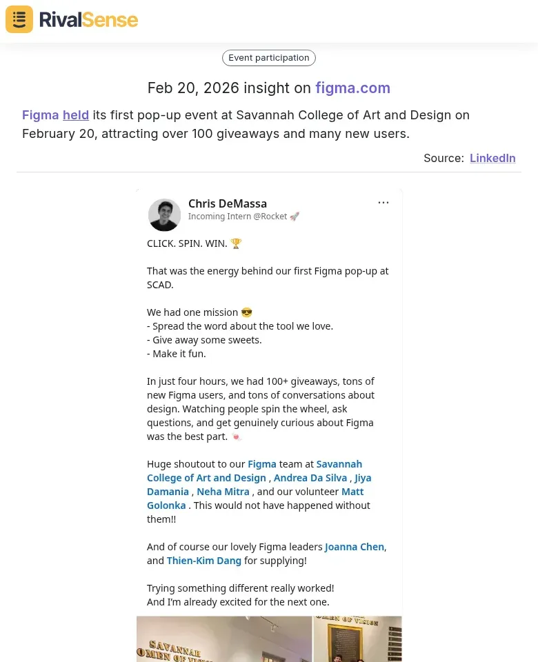 Figma Pop-up Event at SCAD