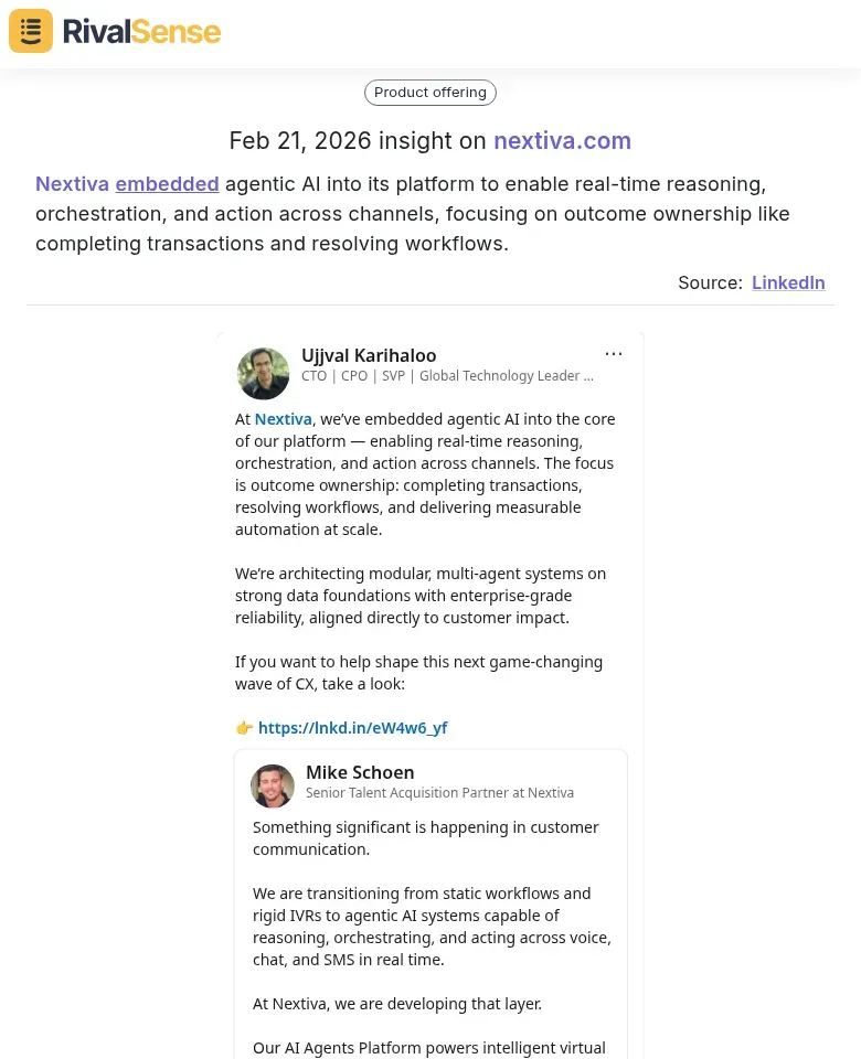 Nextiva AI Integration