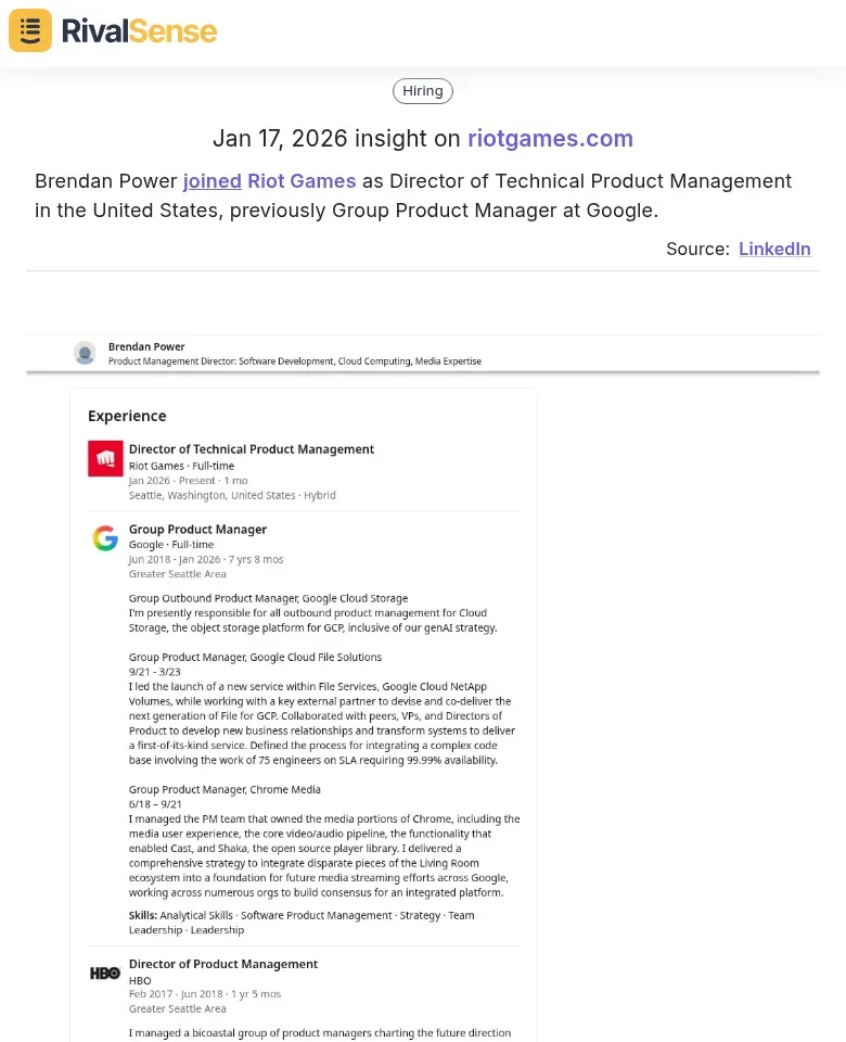 Brendan Power joining Riot Games