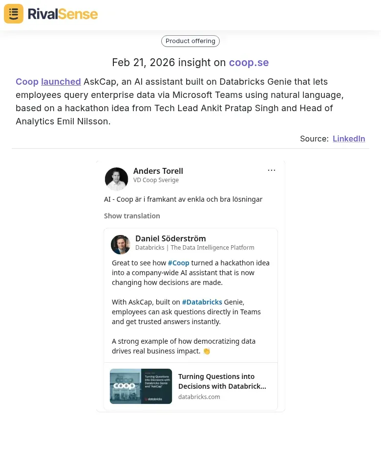 Coop AskCap AI Assistant