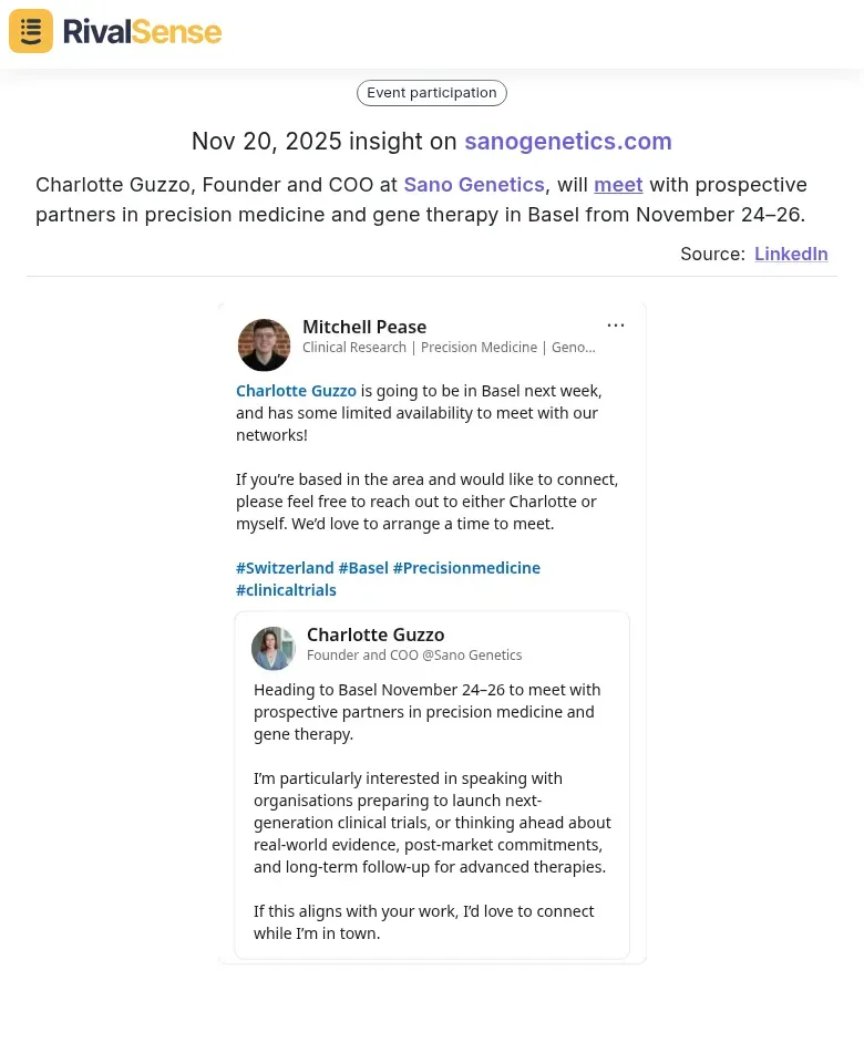 Charlotte Guzzo meeting partners