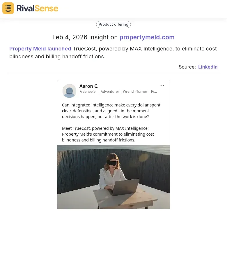 Property Meld TrueCost Launch