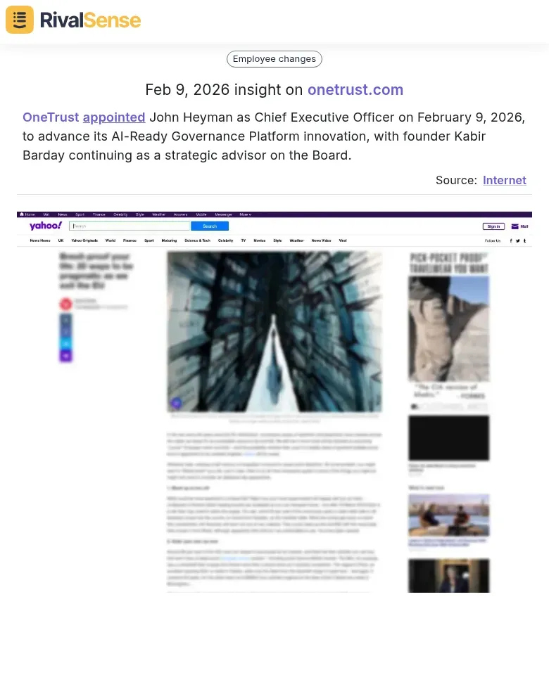 OneTrust CEO appointment