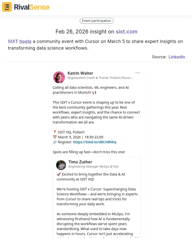 SIXT Community Event