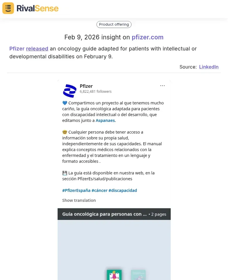 Pfizer Oncology Guide