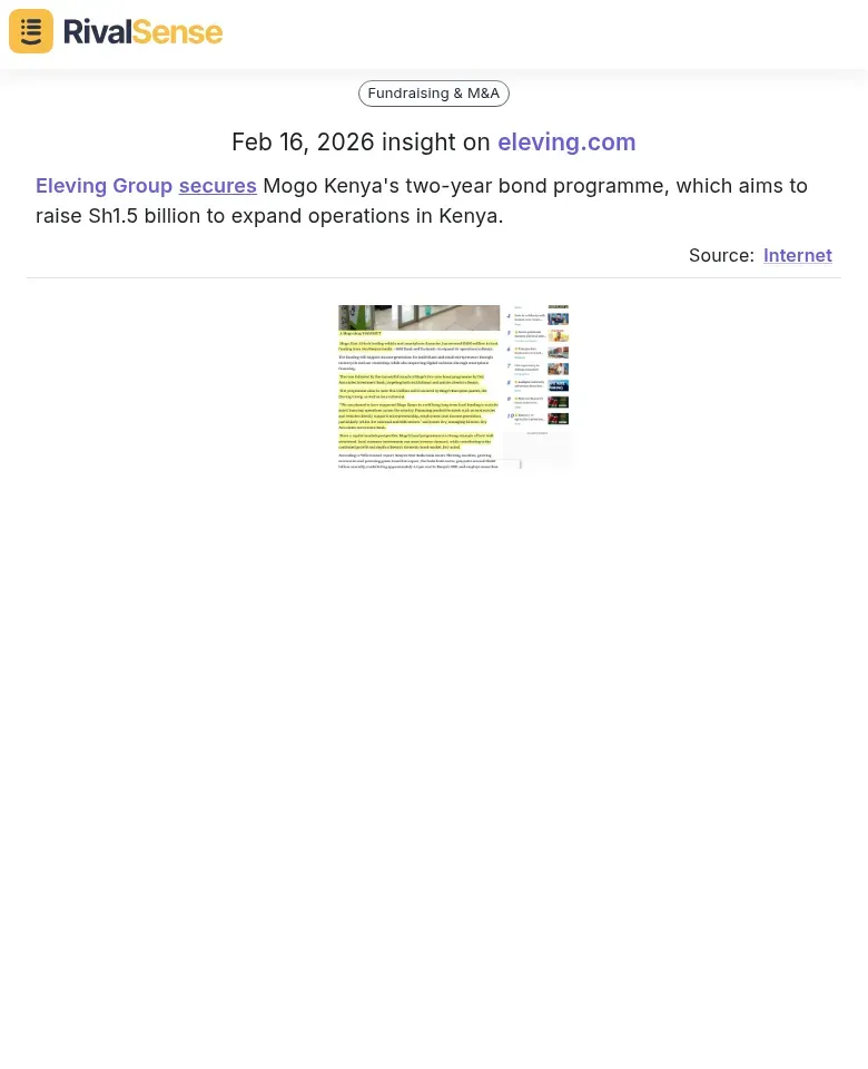 Eleving Group Bond Programme