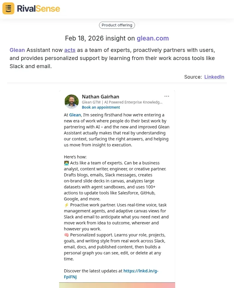 Glean Assistant Evolution