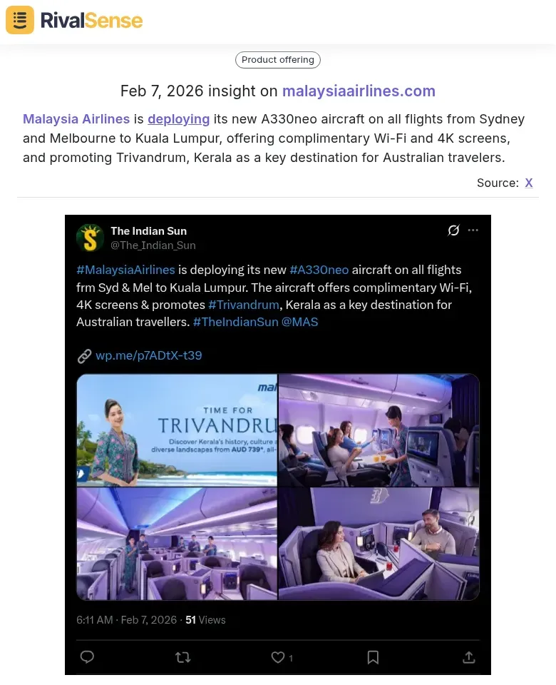 Malaysia Airlines Insight