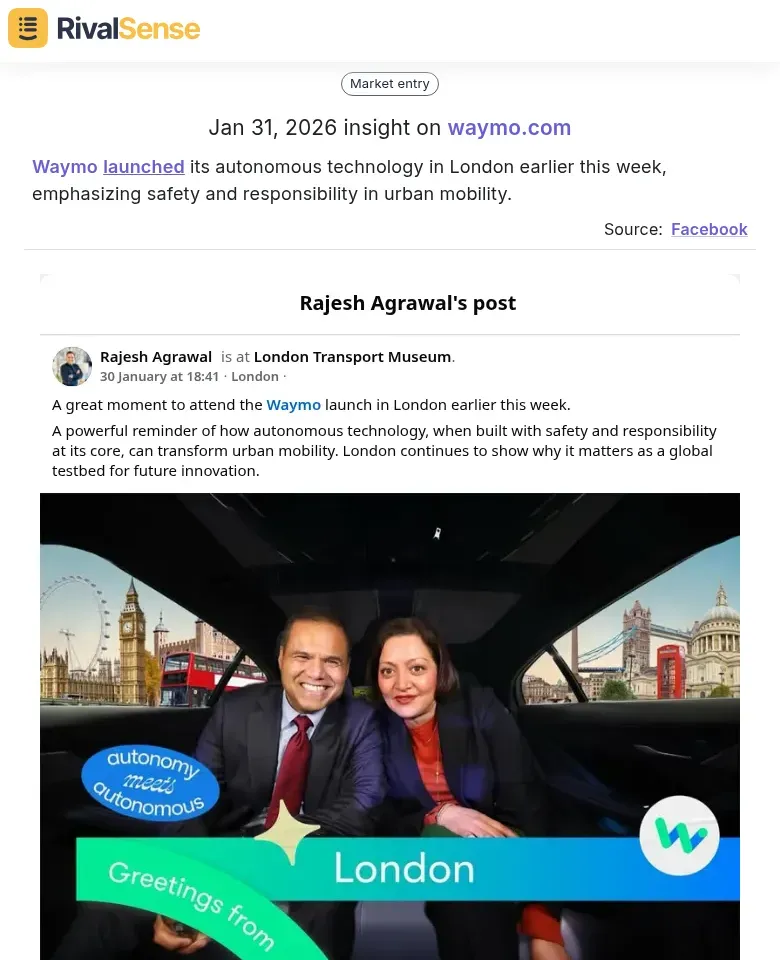 Waymo launched its autonomous technology in London