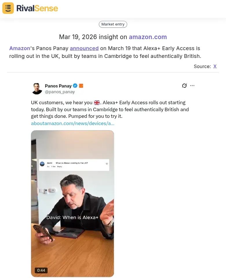 Amazon Alexa+ rollout in the UK