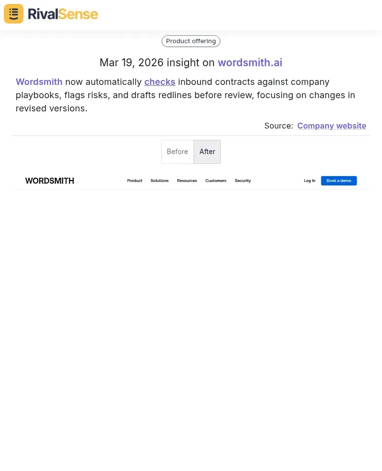 Wordsmith Contract Automation