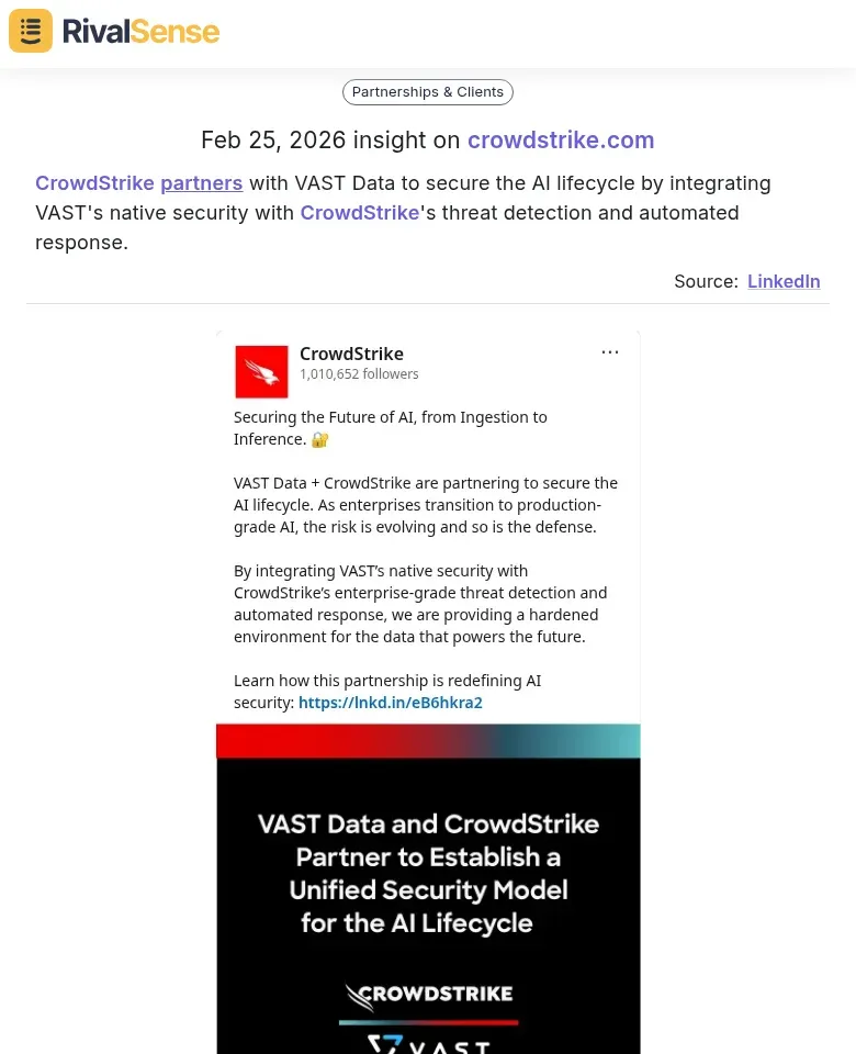 CrowdStrike partnership with VAST Data