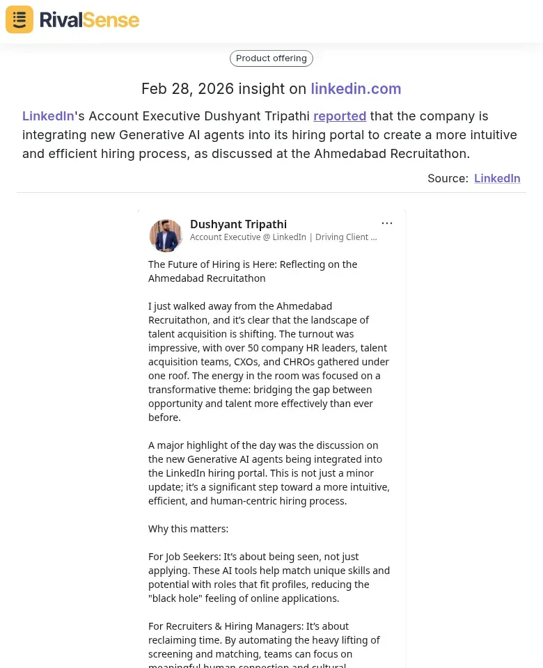 LinkedIn Generative AI Agents Insight
