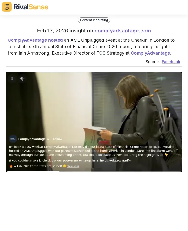 ComplyAdvantage Event