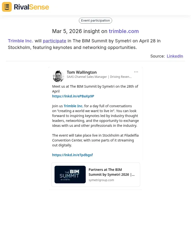 Trimble Participates in BIM Summit