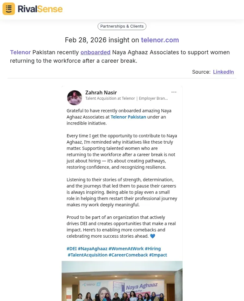 Telenor Pakistan Partnership