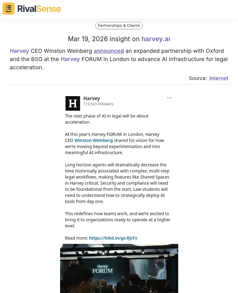 Harvey Partnership Announcement