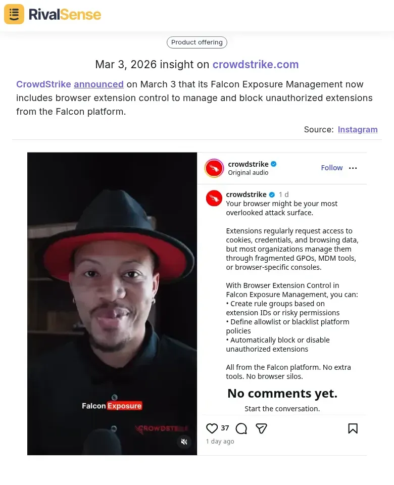 CrowdStrike Browser Extension Control Announcement
