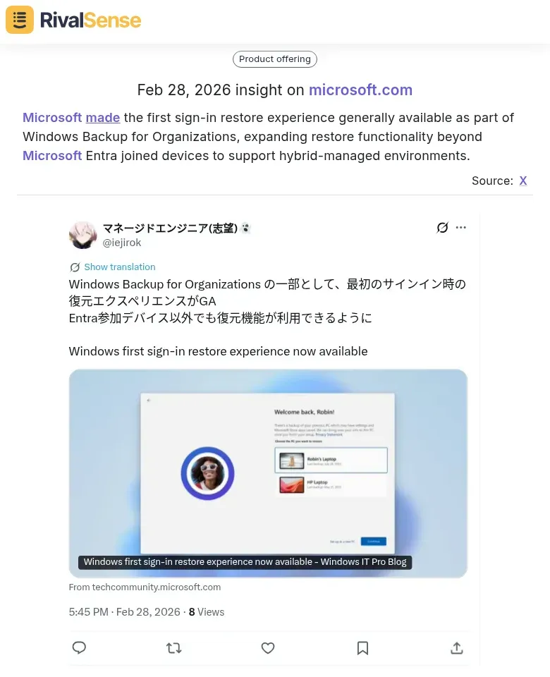 Microsoft Sign-In Restore