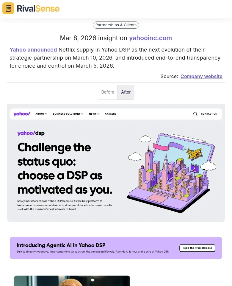 Yahoo partnership insight