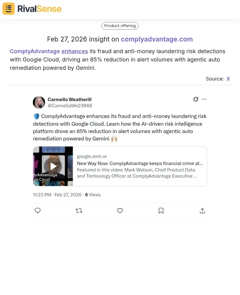 ComplyAdvantage AI Enhancement