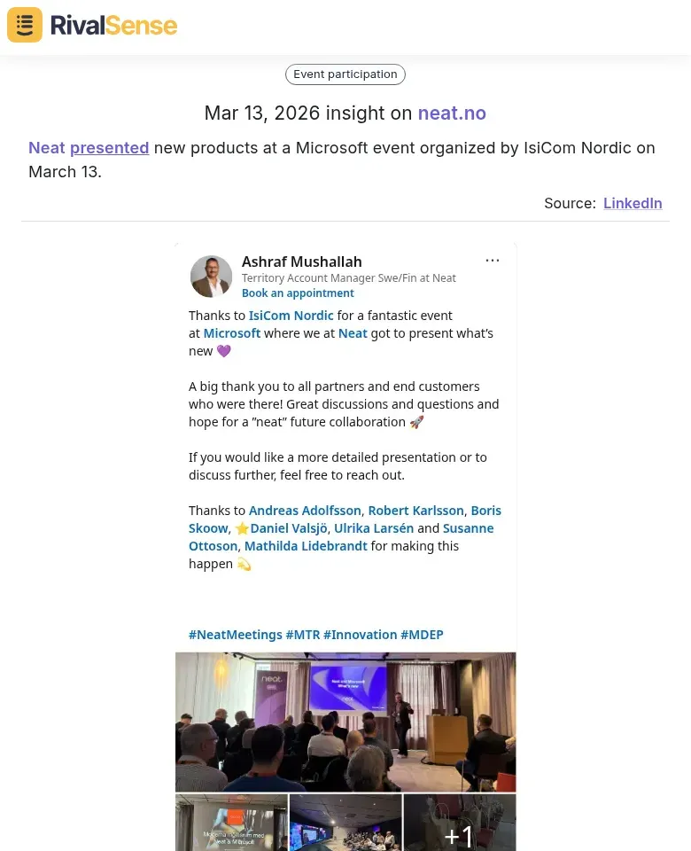 Neat Product Presentation