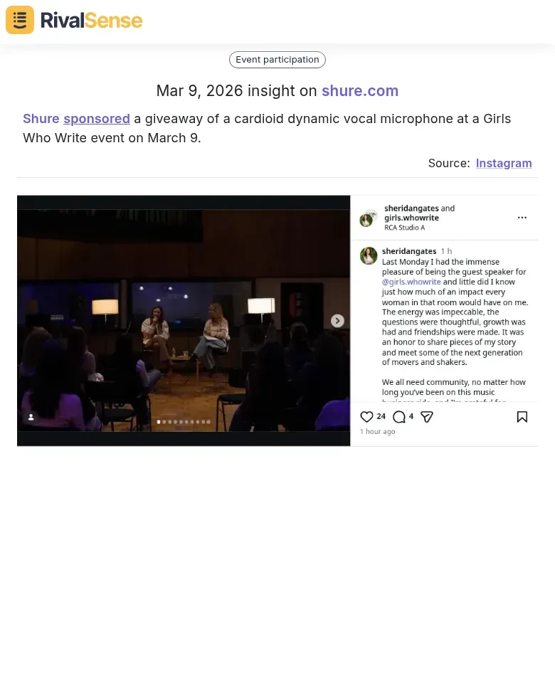 Shure giveaway insight