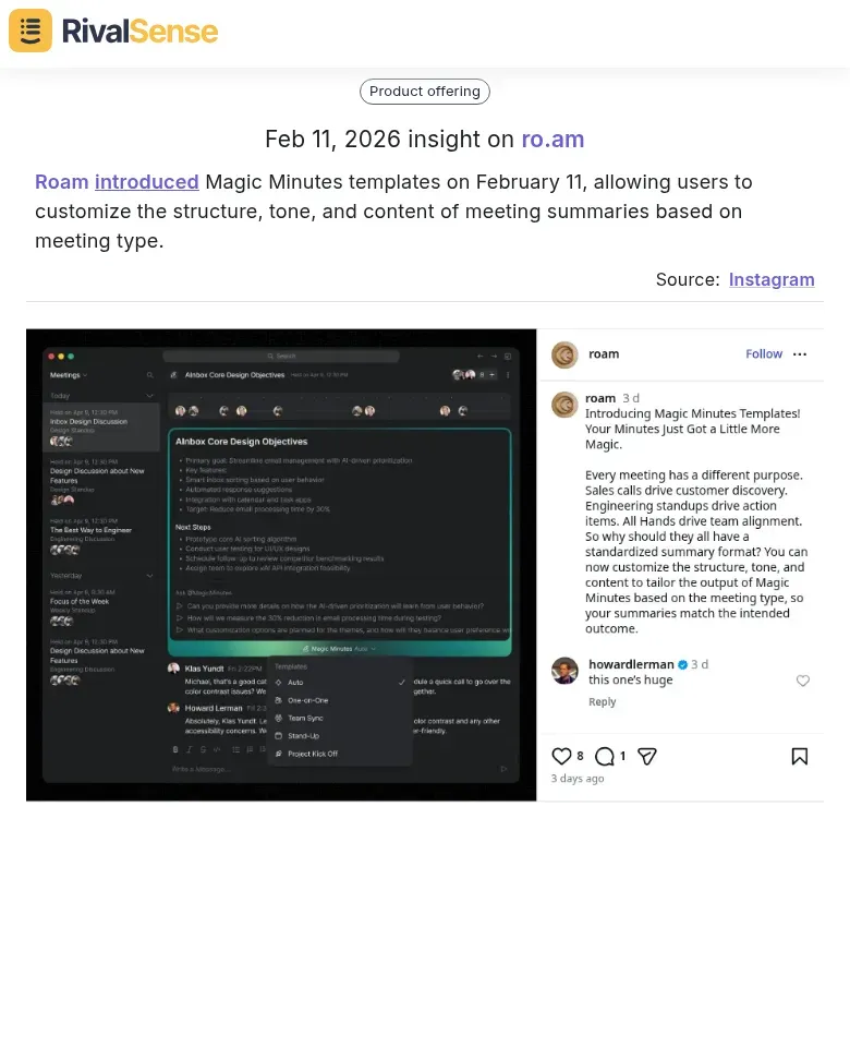 Roam Magic Minutes Templates
