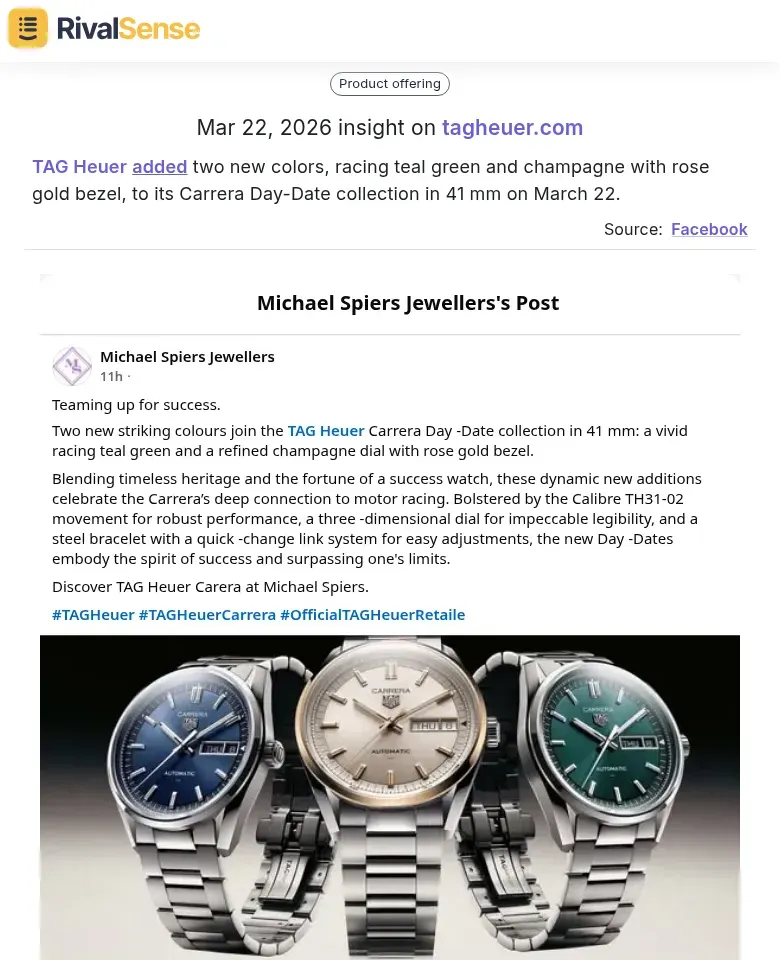 TAG Heuer Carrera Day-Date new colors