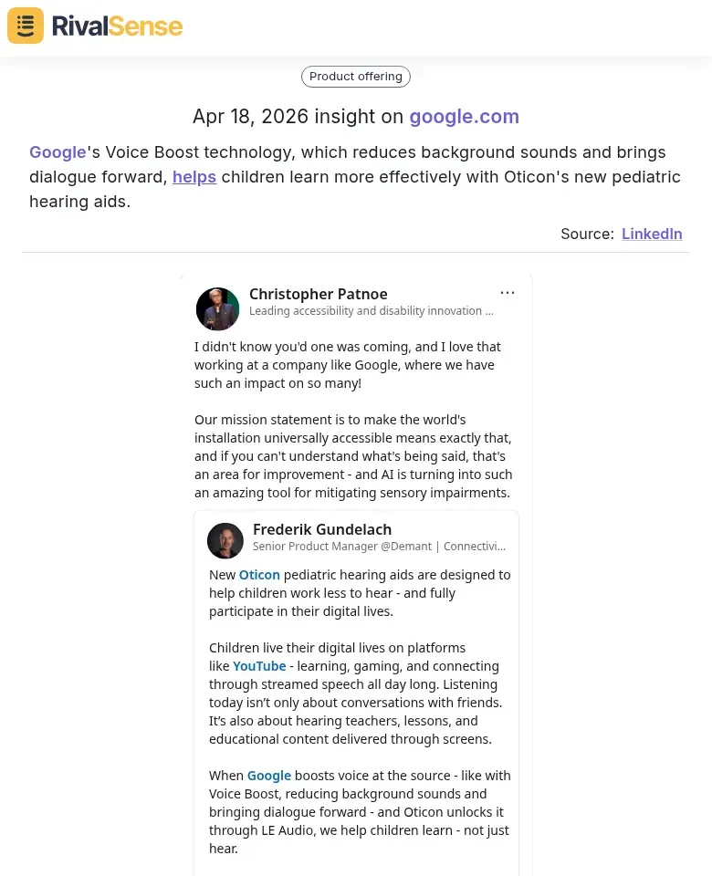 Google's Voice Boost in Oticon Hearing Aids