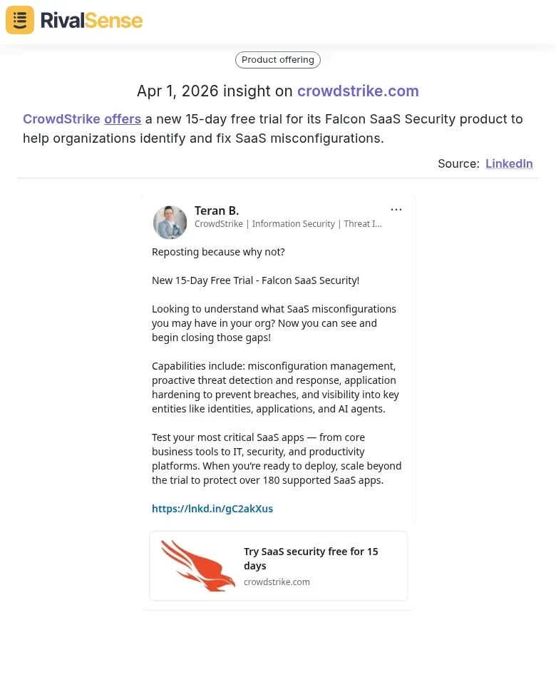 CrowdStrike Free Trial Insight