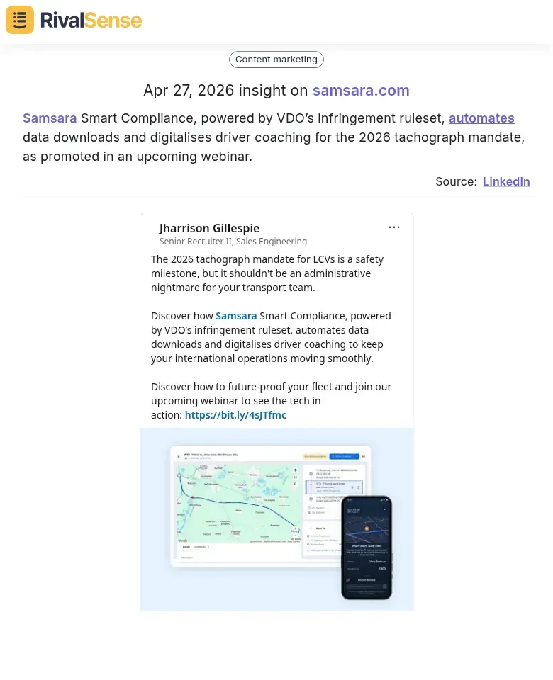 Samsara VDO partnership infographic