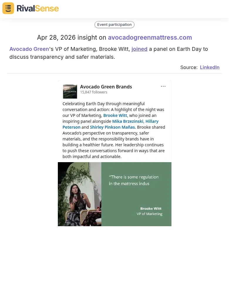 Avocado Green panel insight