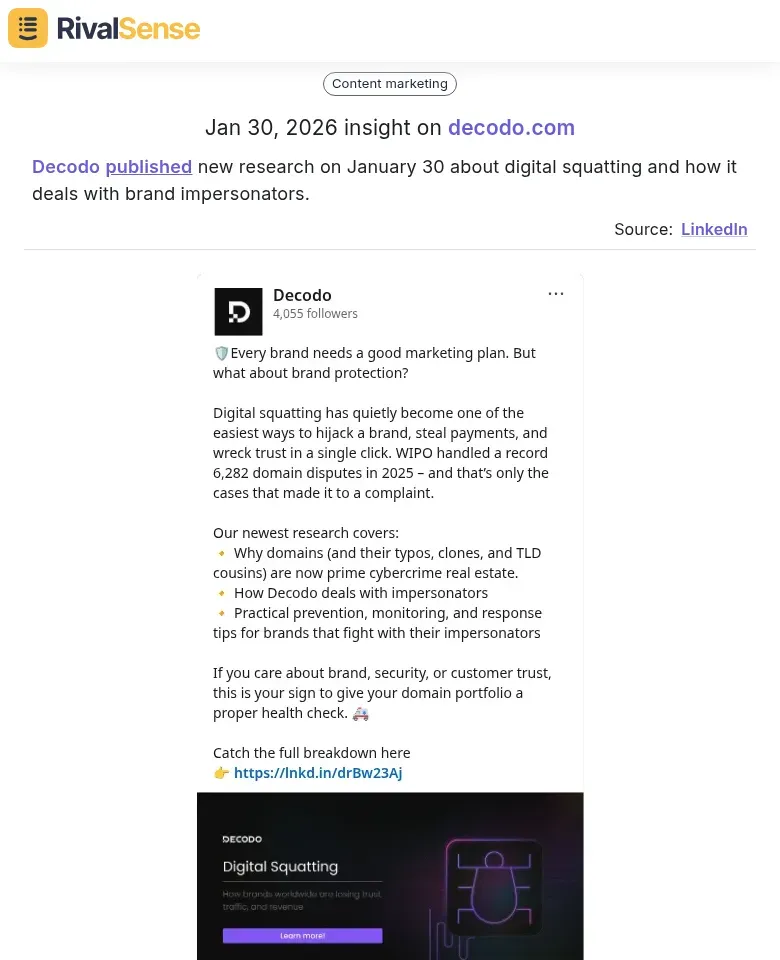 Decodo Research on Digital Squatting