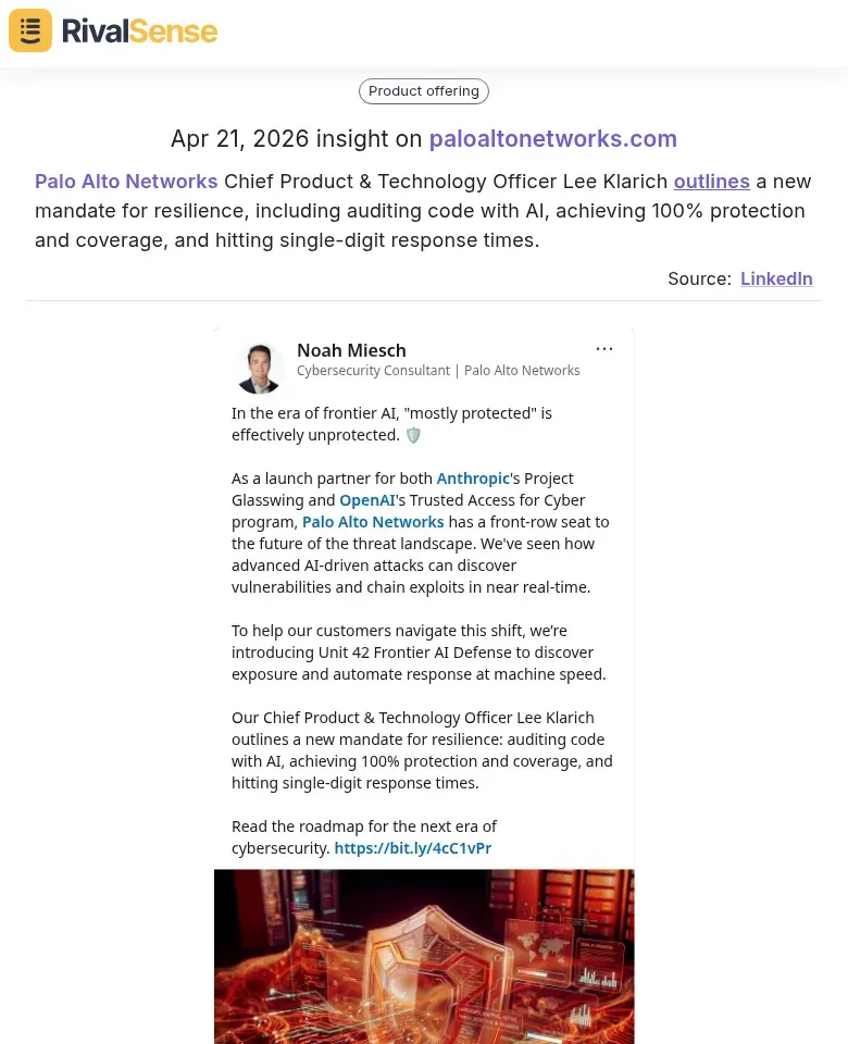 Palo Alto Networks CPTO Lee Klarich's resilience mandate