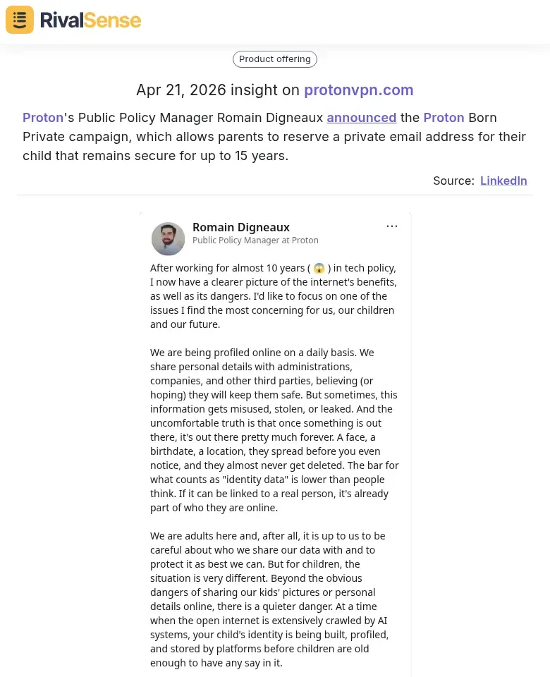 Proton Born Private Campaign