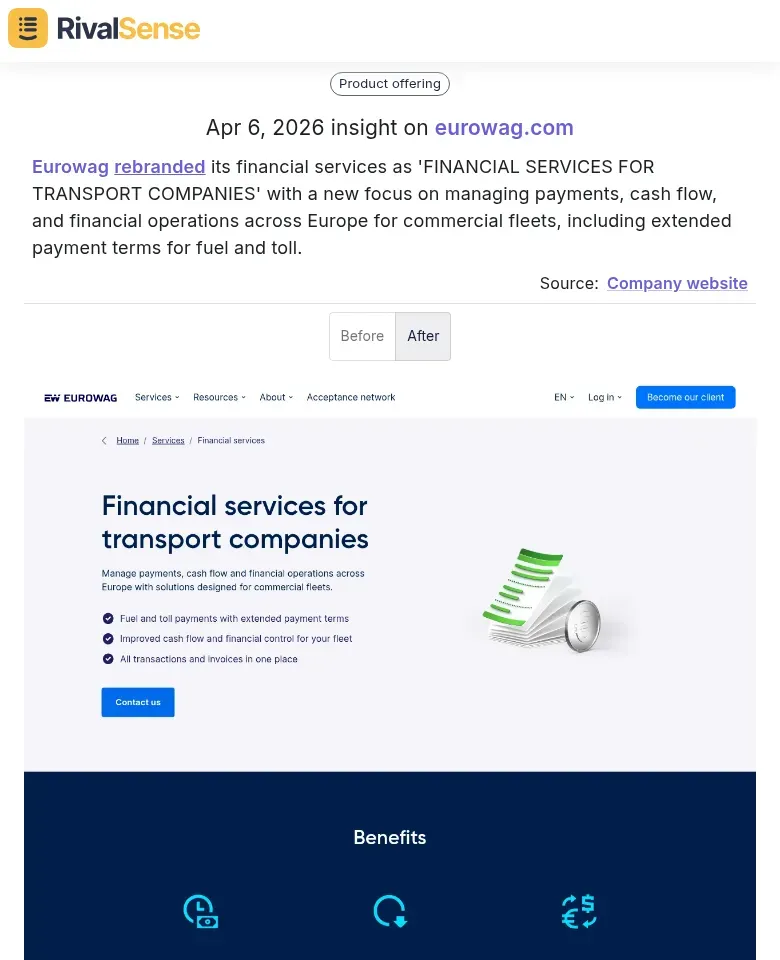 Eurowag Rebranding Insight