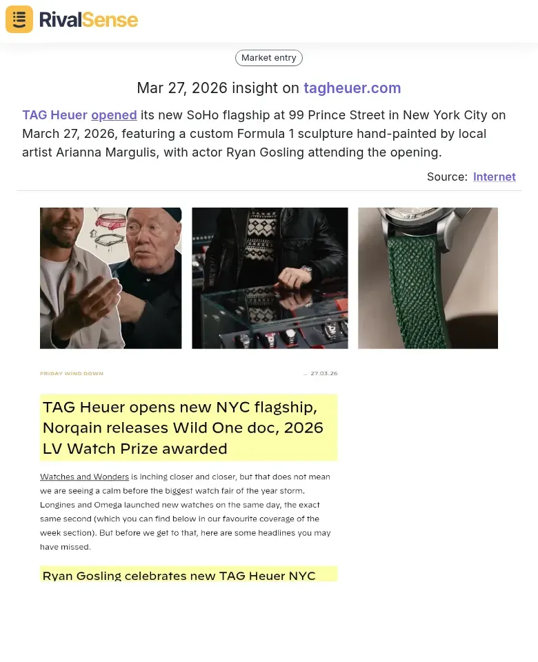 TAG Heuer New SoHo Flagship