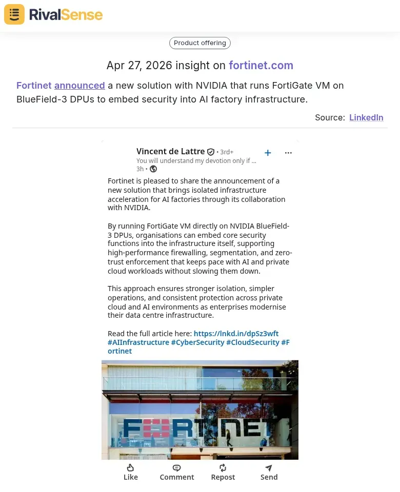 Fortinet NVIDIA partnership