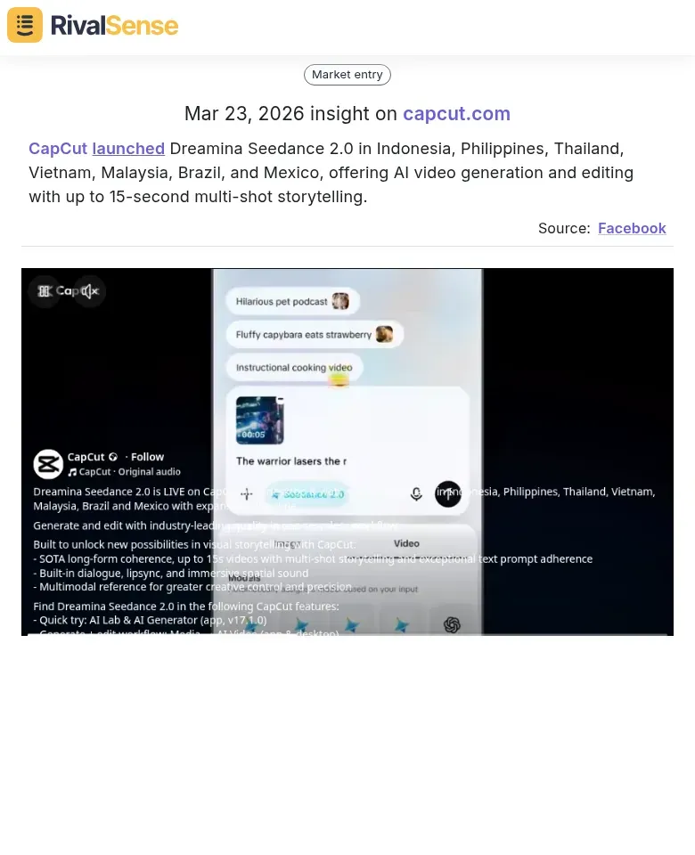 CapCut Geographic Launch