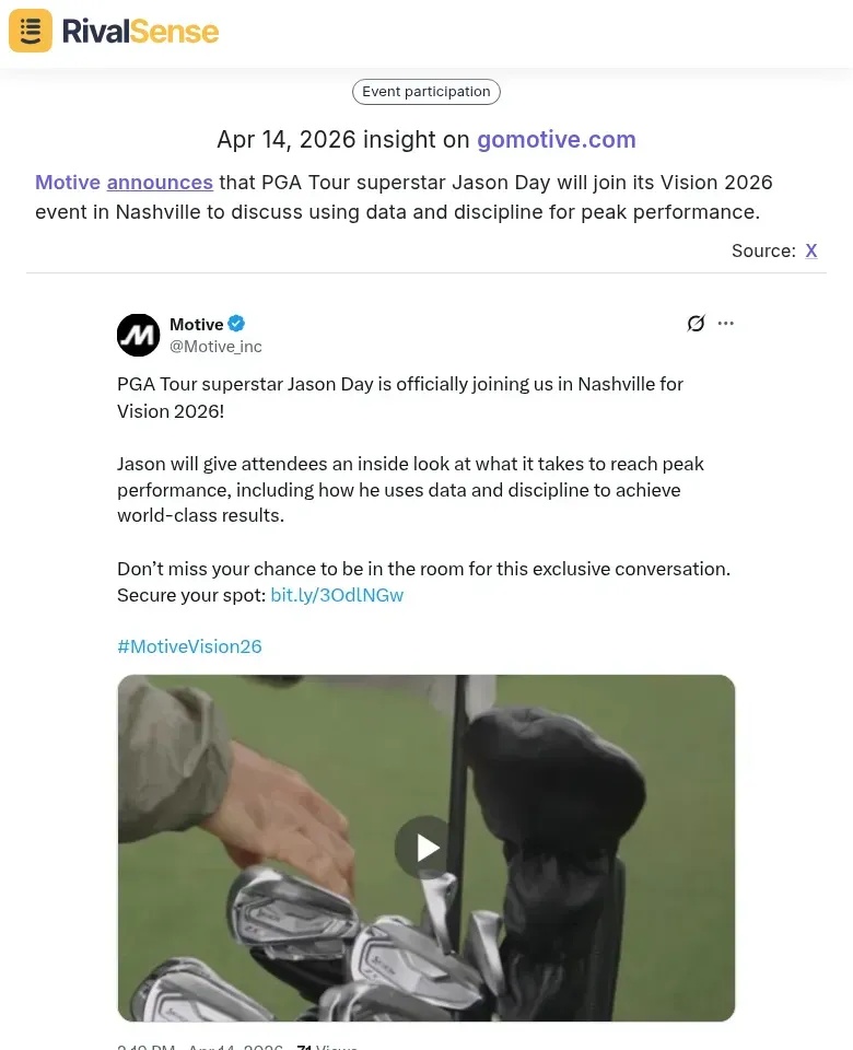 Motive event with Jason Day insight