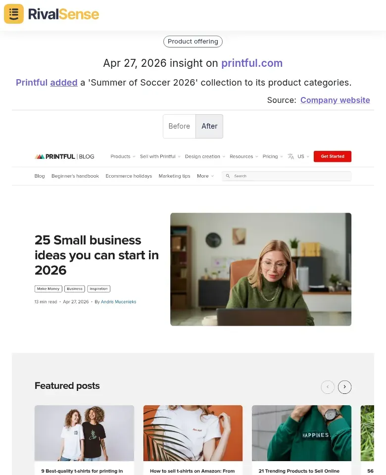 Printful Summer of Soccer