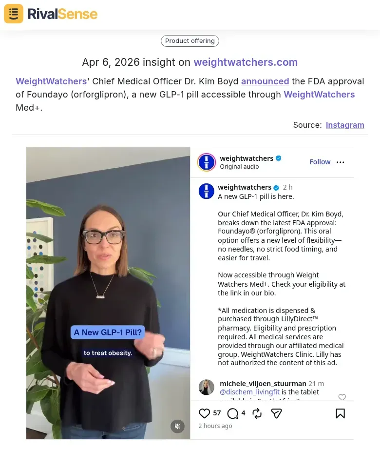 WeightWatchers FDA Approval