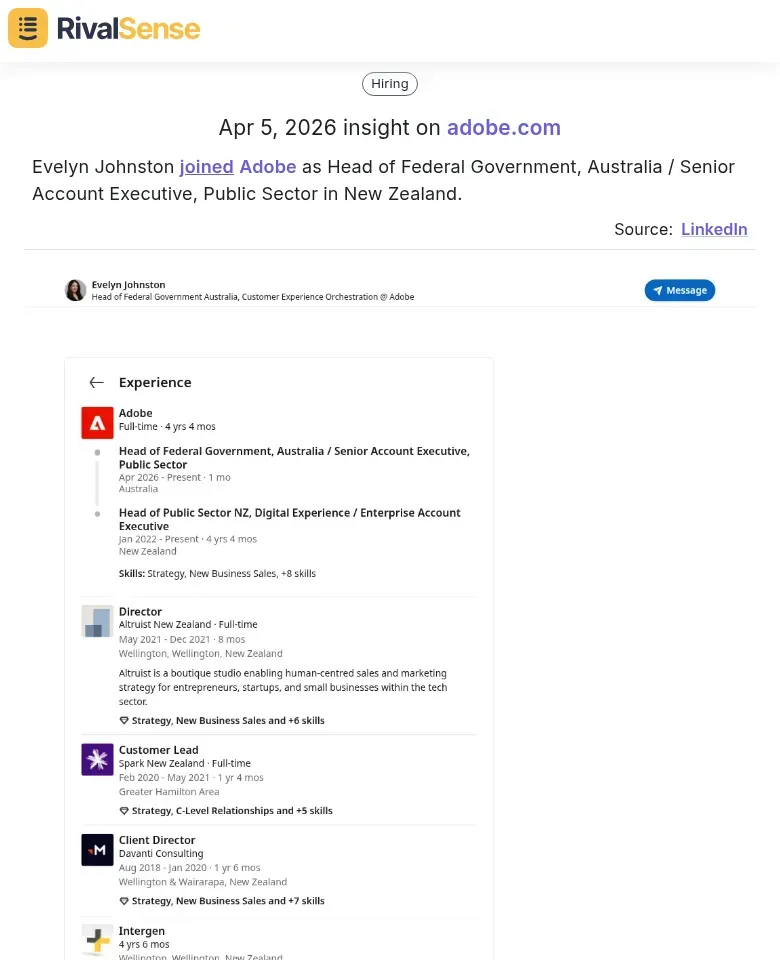 Evelyn Johnston's Appointment at Adobe