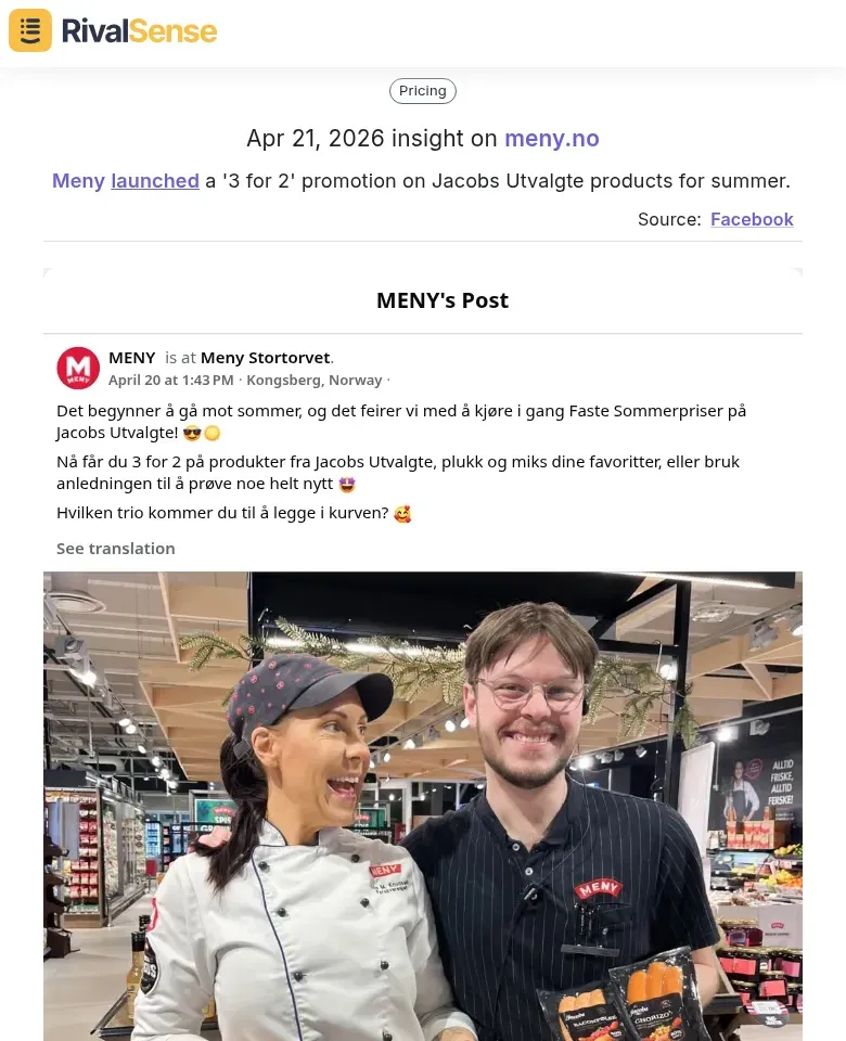 Meny '3 for 2' promotion insight