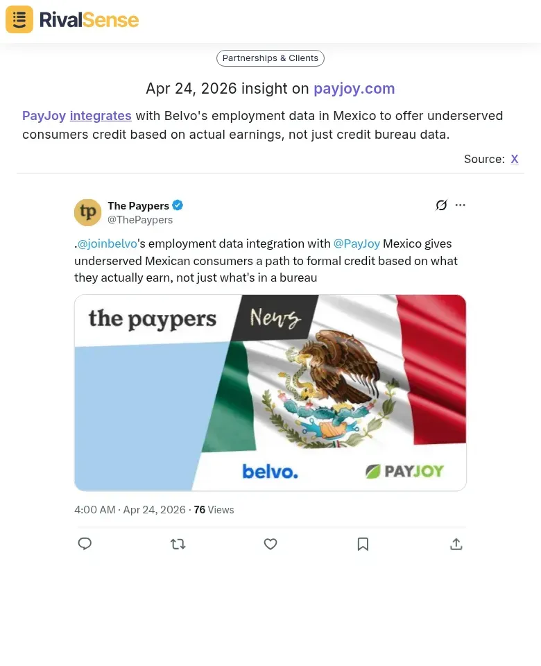 PayJoy Belvo integration