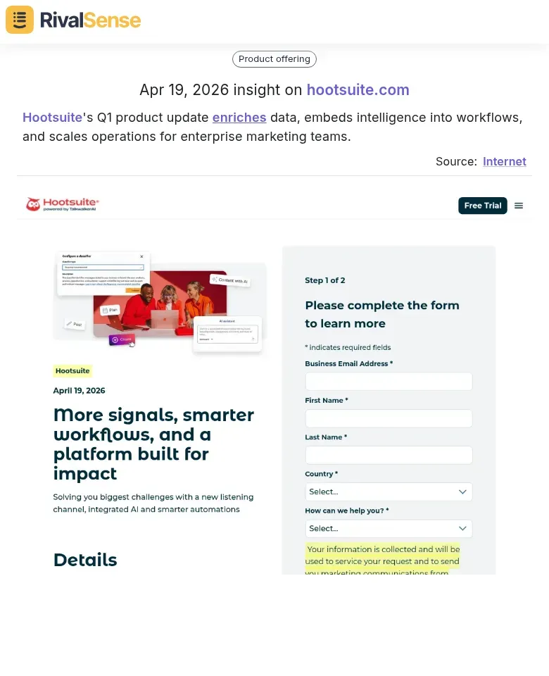 Hootsuite Q1 product update