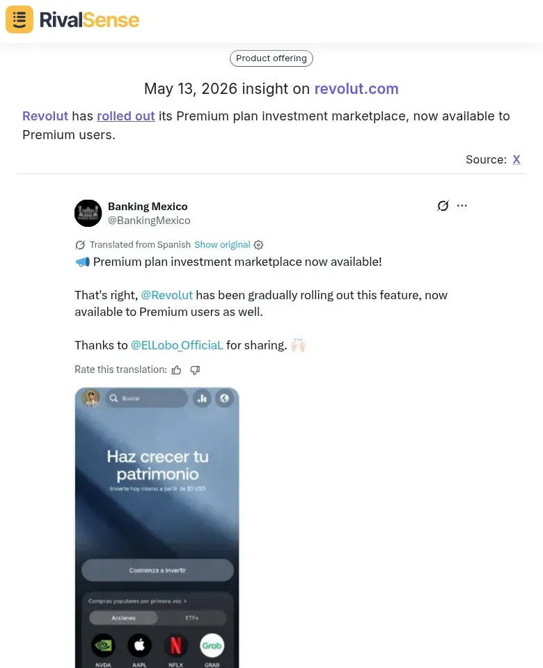 Revolut Premium Plan Investment Marketplace