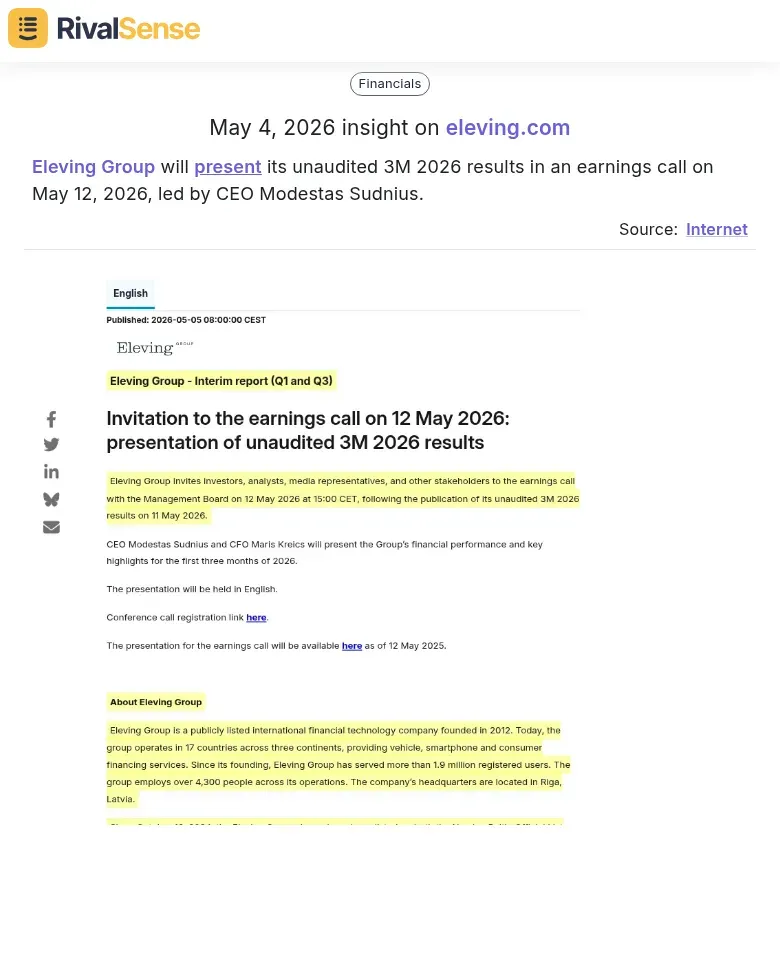 Eleving Group insight